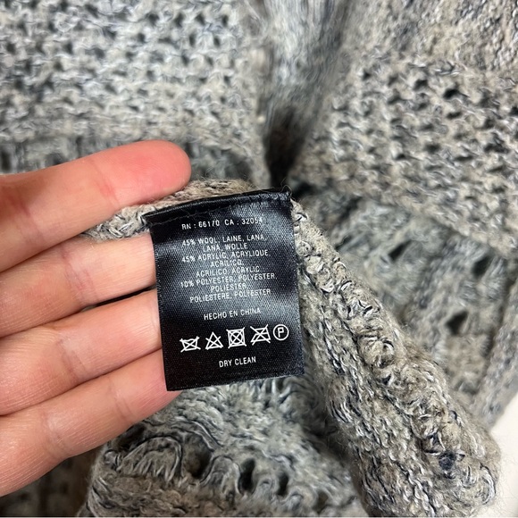 Rosne Netra Knit Cardigan Sweater Small Neutral Minimalist Casual Preppy Coastal - Picture 9 of 10